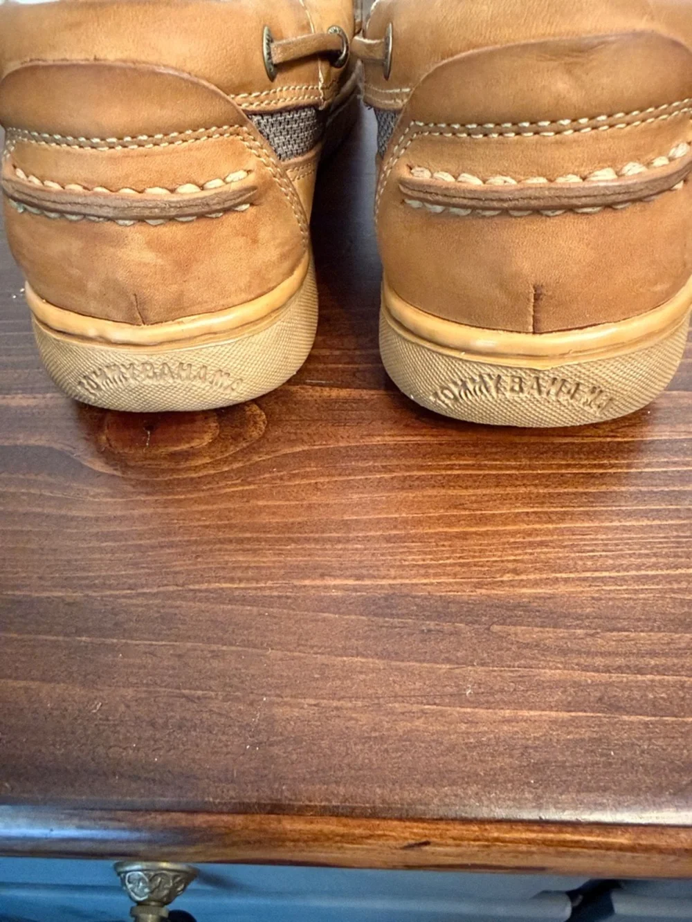Leather Boat Shoes Men’s 9.5 Nubuck Deck Shoes Coastal Casual Tommy Bahama